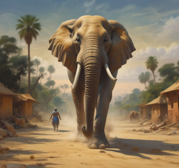 Seeing elephant chasing in dream in Islamic Meaning